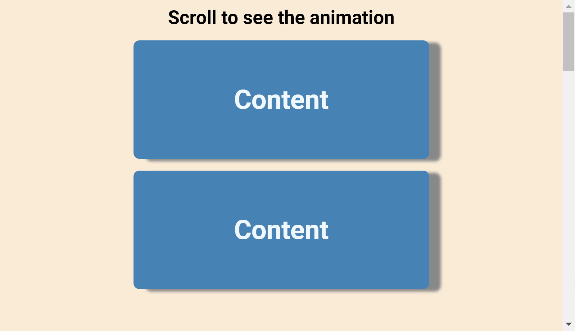 scroll animation